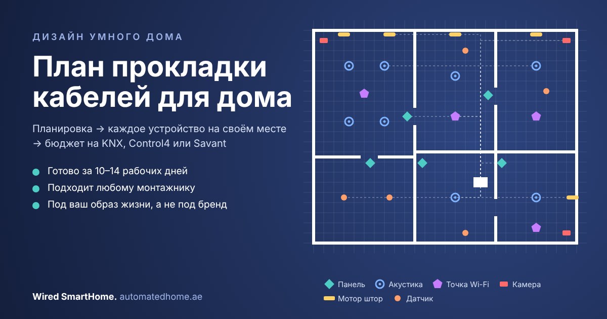План расстановки оборудования умного дома